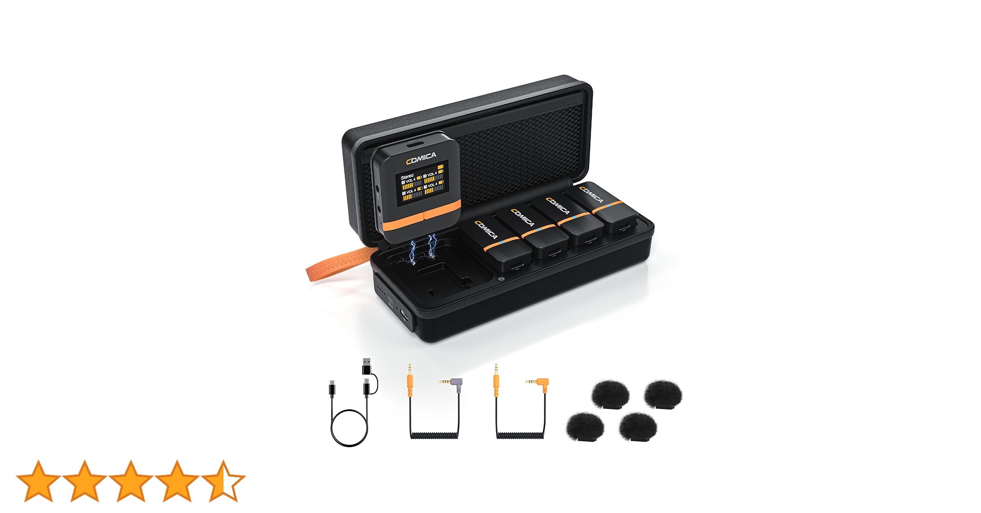 【新品】comica Vimo Q 送信機4台+受信機1台 ワイヤレスピンマイク Amazon.com : COMICA Vimo Q 4-Channel Wireless Lavalier